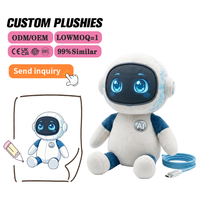 Jouet en peluche interactif vocal intelligent en coton PP brodé avec logo personnalisé, animal en peluche parlant pour enfants, éducatif et professionnel