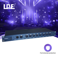 Répartiteur de signal DMX512 professionnel LQE 8 voies, amplificateur, isolé optiquement, 8 ports, XLR 3 broches, système d'éclairage de scène en métal