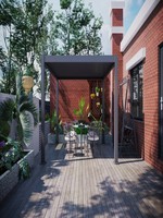 Pergola extérieure en aluminium sur mesure, longueur personnalisée, avec auvent rétractable, pergola en aluminium