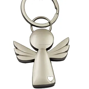 3d Beschermengel Vorm Custom Metalen Sleutelhanger Voor Lucky Hanger Charm Cadeau Voor Europese Markt