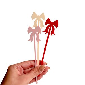 ไม้คนค็อกเทลรูปหัวใจอะคริลิค ลาย XO ขนาด 15 ซม. ของขวัญตกแต่งงานปาร์ตี้วันวาเลนไทน์ - Product Image 4