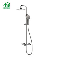 Robinet de douche thermostatique en or brossé mural pour salle de bain, vente en gros