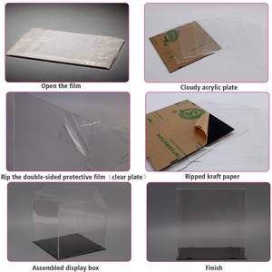 صندوق عرض للمقتنيات قابل للتجميع، صندوق أكريليك شفاف بديل لصندوق زجاجي لعرض الشخصيات المتحركة والتخزين المنزلي - Product Image 2