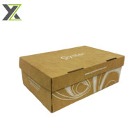 Boîte à chaussures en carton ondulé facile à assembler imprimée de logo de marque personnalisé ECO