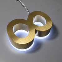 Lettrage rétroéclairé en métal LED étanche personnalisé enseigne lumineuse avant de magasin pour intérieur et extérieur