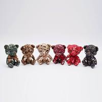 Porte-clés ours en peluche mignon nouveau tissu peluche douce accessoires de voiture cadeau ours en peluche écologique certifié CE/EN71