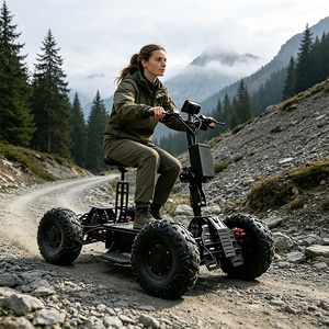 Scooter électrique pliable 4 roues pour adultes 60/72V, 100 km/h, tout-terrain avec siège - Product Image 6