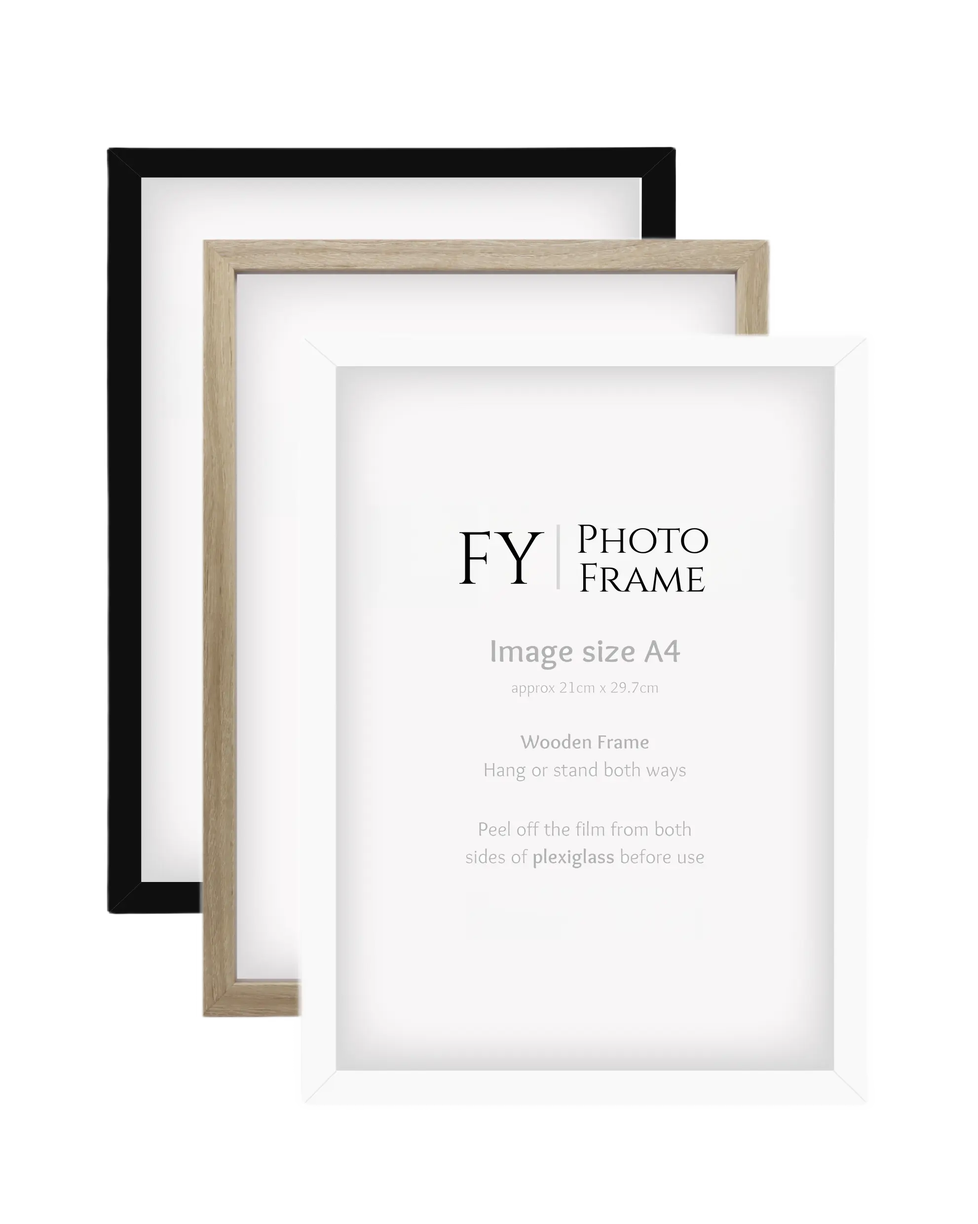 Classical Nordic Style A3 A4 Photo Picture Frame Kit With or Without Mat Wall Decoration