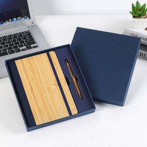 IStapromo Gifts Custom Logo A5 Hardcover Bamboo Wood <b>Notebook</b> Journal Binding Planner Pen Gift Set Paper Cover - Product Image 4