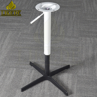 Métal noir aluminium jambe croisée hauteur de levage réglable pivotant café salle à manger café école jambe de Table