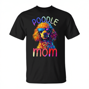 Camiseta con diseño de perro Poodle Mom Colorful Pop Art, diseño de Toy Poodle - Product Image 2