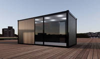 Salle de sport insonorisée et amovible en conteneur avec sol en caoutchouc et murs ventilés pour studio d'entraînement à domicile