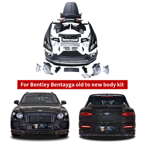 ชุดแต่งตัวถังวัสดุ PP+เหล็ก รุ่นเก่าเป็นรุ่นใหม่ สำหรับ Bentley Bentayga ประกอบด้วยกันชนหน้า บังโคลน ฝากระโปรงหน้า ดิฟฟิวเซอร์หลัง - Product Image 1