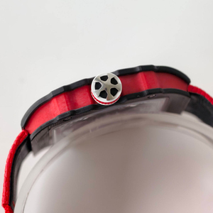 High End Fashion Hollow Design Business Watch Carbon Fiber Case <b>Red</b> Canvas Watch Unisex Mechanical Watch - Product Image 2