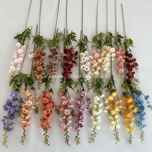 MY415, venta al por mayor, <span class=keywords><strong>flores</strong></span> de Delphinium <span class=keywords><strong>Rojas</strong></span> <span class=keywords><strong>artificiales</strong></span> blancas, decoración de boda para el hogar, <span class=keywords><strong>flores</strong></span> de seda, flor de tacto Real, Delphinium - Product Image 6