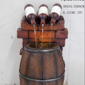 Aménagement paysager <span class=keywords><strong>Fontaine</strong></span> décorative en cascade en bambou en bois créatif avec pompe solaire ou électrique - Product Image 1