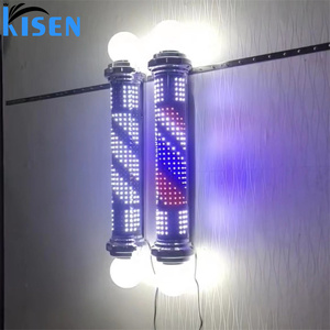 <span class=keywords><strong>Venta</strong></span> directa <span class=keywords><strong>de</strong></span> fábrica <span class=keywords><strong>de</strong></span> Kisen, peluquería tradicional, poste <span class=keywords><strong>de</strong></span> peluquero usado <span class=keywords><strong>en</strong></span> la pared, letrero LED <span class=keywords><strong>de</strong></span> barbería, luz colgante para la <span class=keywords><strong>venta</strong></span> - Product Image 2