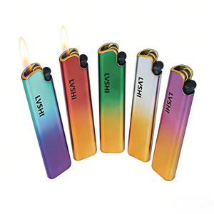Nouvelle promotion : Briquet pistolet de luxe en plastique à roue d'allumage, rechargeable au <span class=keywords><strong>butane</strong></span>, avec logo personnalisé à effet laser dégradé, pour usage extérieur - Product Image 6