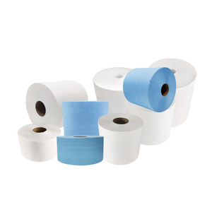 Disposable <b>Blue</b> White <b>Industrial</b> Nonwoven Jumbo <b>Towel</b> <b>Paper</b> <b>Roll</b> Multipurpose Heavy Duty Oil Absorbent Wiping <b>Roll</b> - Product Image 1