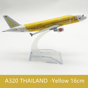 Cadeaux promotionnels <span class=keywords><strong>pas</strong></span> chers, modèle d'<span class=keywords><strong>avion</strong></span> en alliage, échelle 1:400, 16 cm, A320, compagnie aérienne thaïlandaise, jaune, Airbus, modèle d'<span class=keywords><strong>avion</strong></span> miniature - Product Image 1