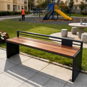 Fabrika özel <span class=keywords><strong>Metal</strong></span> Park bankı açık Modern su geçirmez ticari dayanıklı ahşap ve <span class=keywords><strong>Metal</strong></span> Park bankı - Product Image 1