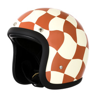 Casque de moto rétro 3/4 ouvert en fibre de verre, coque légère, style vintage, pour cruiser, équipement de motard, certifié 3C, vente en gros