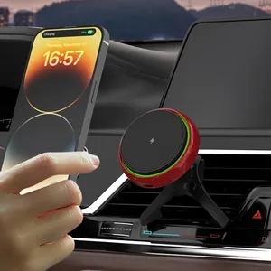OEM Factory Qi 15w Fast Magnetic Wireless Car Charger Mount With Cooling Fan