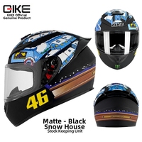 Casque de moto intégral Qike en ABS, unisexe, équipement de sécurité toutes saisons avec design personnalisé pour les motards