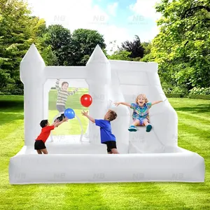 BC-200 Custom Luxury Kid Party Game Rental Adult Kids Mini White Bounce House White Wedding Bouncy Castle