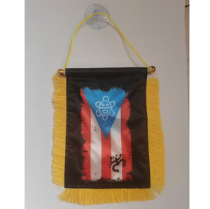 Pequeño Mini Boricua PR Orgulloso de ser puertorriqueño Colgando Ventana Coche Banderas Banner - Product Image 6