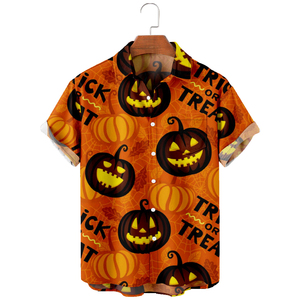 Camisetas de Sublimación de Cuerpo Entero con Estampado Gráfico de Calabaza de Halloween para <span class=keywords><strong>Hombre</strong></span>, Camisetas Retro Divertidas con Elementos de Calabaza para Fiesta de Halloween - Product Image 5