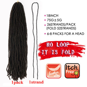 Mini Micro trenzas de ganchillo sintético para extensiones de cabello, extensiones de cabello Natural de 18 pulgadas con degradado - Product Image 3
