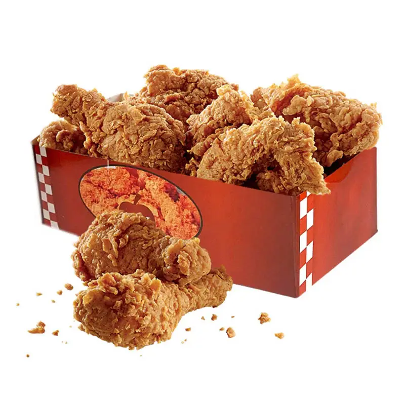 도매 일회용 사용자 정의 디자인 테이크 아웃 식품 종이 튀김 로스트 치킨 롤 포장 판지 상자