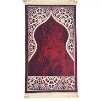 Tapis de prière musulman en polyester extra large, doux et confortable pour la maison et les voyages, tapis de salon