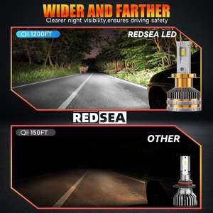 Redsea R45 200w 20000LM Phares de voiture LED H4 <span class=keywords><strong>H7</strong></span> H11 9005 9006 9012 <span class=keywords><strong>Ampoules</strong></span> de phare LED 12v IP68 6500K Ampoule de phare de voiture - Product Image 3