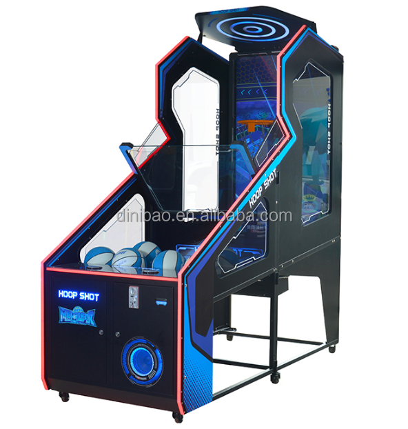 High Quality Coin Operated Arcade Basketball Machine Hoop Shot Basketball Game Machine with 65'' LCD Large Screen