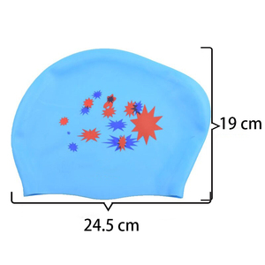 Fabricant OEM de bonnets de bain personnalisés, vente en gros de bonnets de bain en silicone imprimés avec logo pour femmes et cheveux bouclés - Product Image 3