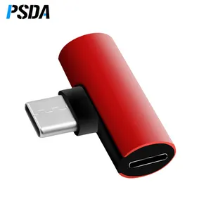 PSDA Audio and Charger 2 in 1 C Type to Type C Connector Charger Adapter For Millet 6 / Millet Mix 2 / LeTV 2 type-c adapter