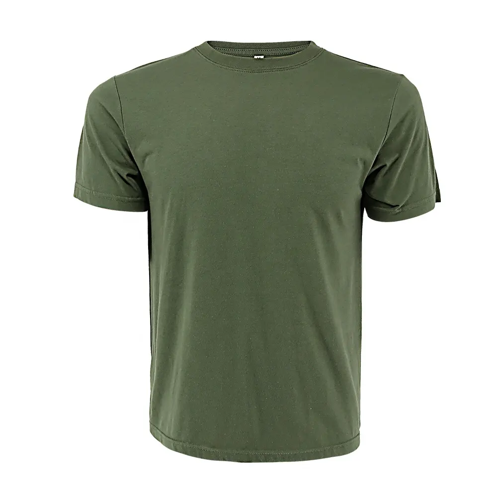 KMS OEM Fashion Cheap Wholesale Printed Olive Green Plain Cotton Summer Oversize Men's T-shirts