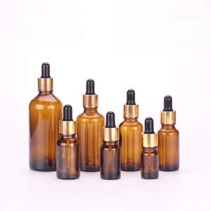 Flacon compte-gouttes en verre d'<span class=keywords><strong>huile</strong></span> <span class=keywords><strong>essentielle</strong></span> fabriqué en usine 5ml-100ml couleur de thé pour soins de la peau sérum crème pour le <span class=keywords><strong>visage</strong></span> Mascara gouttes pour les yeux - Product Image 1