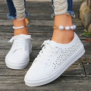 <span class=keywords><strong>Scarpe</strong></span> da <span class=keywords><strong>Donna</strong></span> Sportive Casual Traspiranti Bianche con Pizzo Traforato, Nuova Collezione all'Ingrosso - Product Image 6