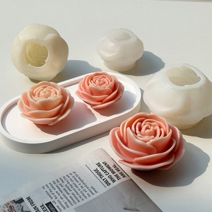 Molde de Silicona 3D con Forma de Peonía para Velas Aromáticas, Molde de Resina para Velas, Decoración del Hogar - Product Image 3