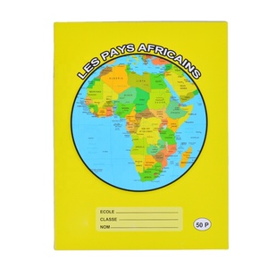Sıcak satış renkli toprak afrika notları harita basit bayrak dizüstü kampüs fransız eğitim zımbalanmış egzersiz kitabı - Product Image 1