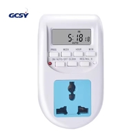 Minuterie numérique avec prise UK EU Programmation hebdomadaire Minuterie numérique électronique programmable Affichage LCD 220V 50Hz 10A