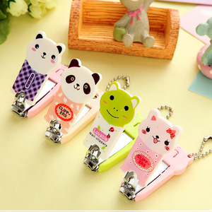 Cute Animal Nail Clippers For Children Portable With Keychain Random Color Gift Box Packaging - Product Image 1