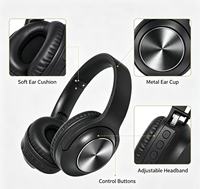 Casque sans fil pliable supra-auriculaire, ultra-confortable, son stéréo riche, idéal pour le gaming, les réunions en ligne et les conversations quotidiennes, faible MOQ