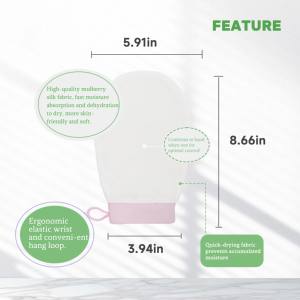 Guanto Esfoliante in Seta per Spa, Bagno, Corpo e Viso, Manopola a Doppio Lato per Doccia, Scrub Corpo Loofah, Manopola Viso 100% Seta Grezza - Product Image 4