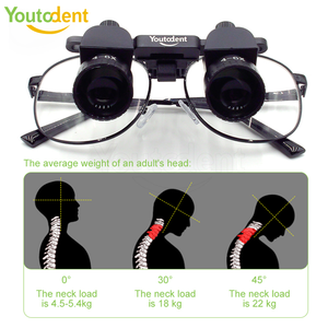 Vendita calda dentale chirurgico binocolo Ergo Loupes 5X luce di ingrandimento <span class=keywords><strong>LED</strong></span> regolabile distanza di lavoro materiale metallico - Product Image 2