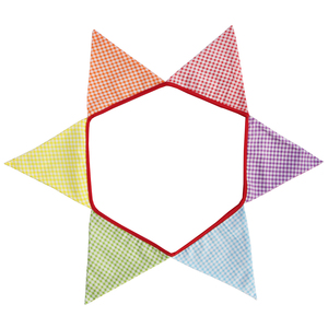 Triangle Bunting Banner, 12Pcs Coton Tissu Drapeaux <span class=keywords><strong>Fanion</strong></span> Guirlandes pour Fête D'anniversaire, Baby Shower, Décoration Extérieure et Maison - Product Image 4