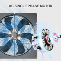 SANXIN kipas knalpot tiga fase 1800W, kipas angin aliran aksial kustom OEM Tiongkok